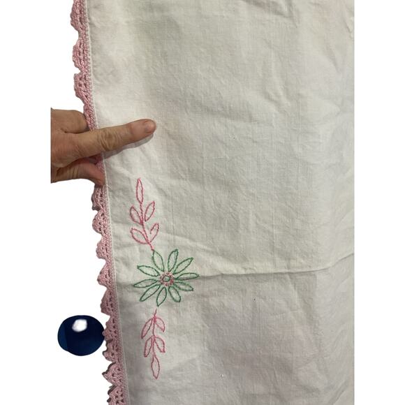 Vintage Table Cover Scarf Runner Embroidered 16” x 41” - Picture 3 of 12
